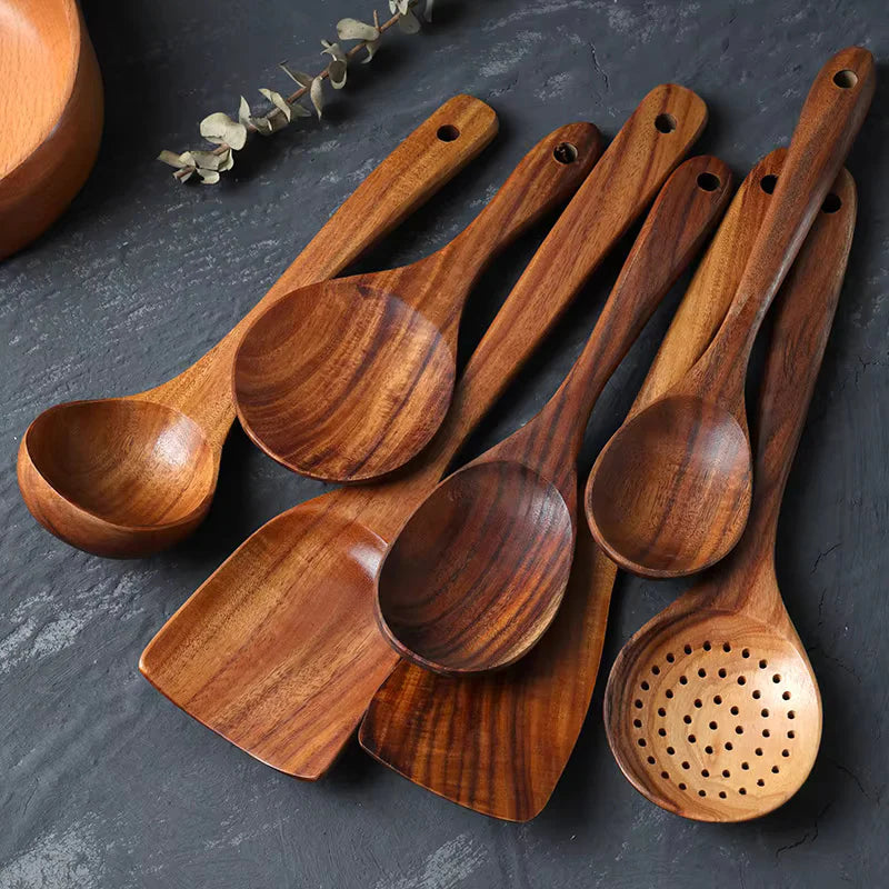 Teak Wooden Utensil Set