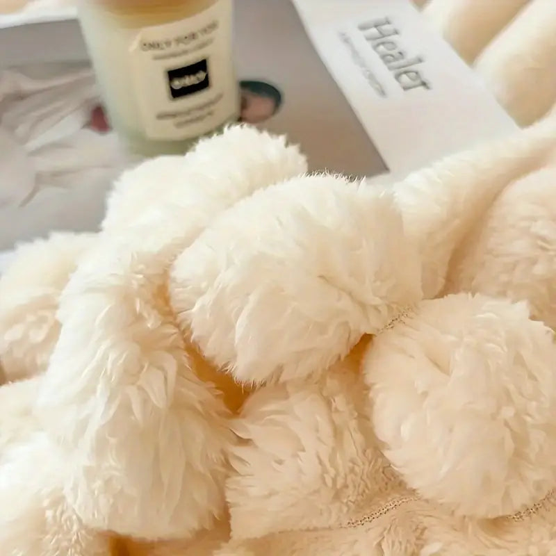 Plush Stripped Warm Blanket